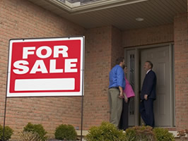 House hunters attending open house